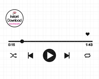 Muziekspeler SVG, acryl Song Art SVG