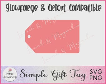Plantilla SVG de etiqueta de regalo, archivo de corte Cricut y Glowforge (descarga digital)
