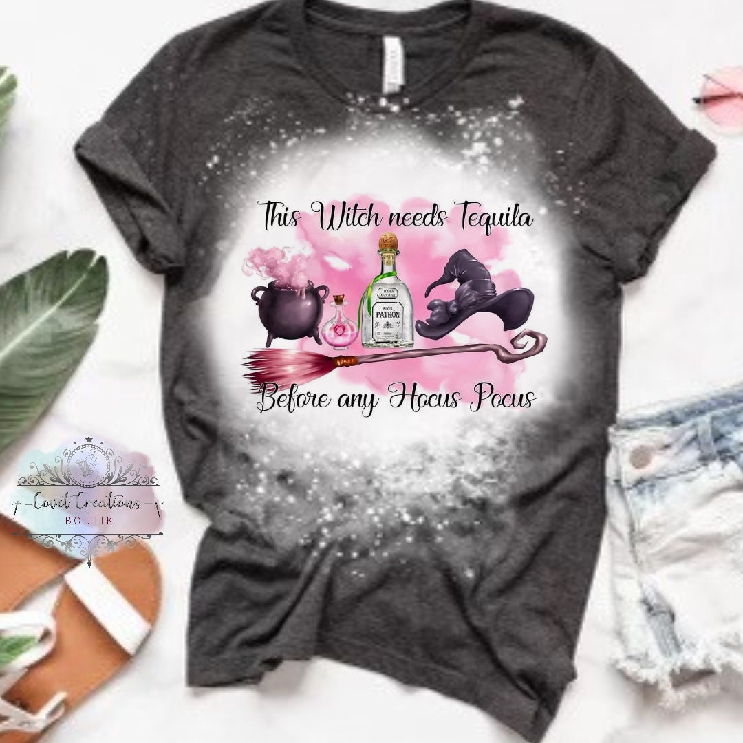 Discover This Witch Needs Tequila Before Any Hocus Pocus Bleached 3D T Shirt