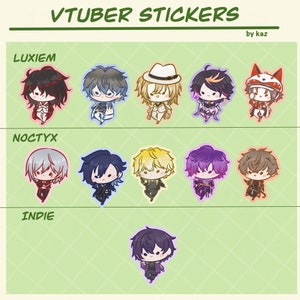 Discontinued Vtubers Matte Stickers 2.5 Inches Waterproof Weatherproof