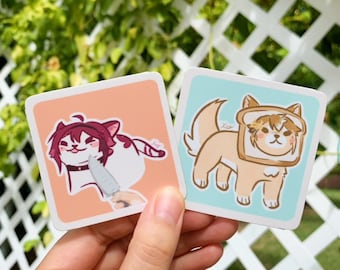 Heizou Gorou Genshin Impact Animal Meme Sticker Weatherproof Waterproof