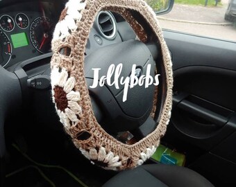 Sunflower steering wheel cover