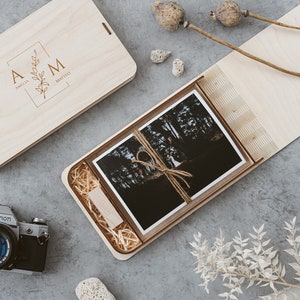 13x18cm (5x7) natürliche Birke Fotobox aus Holz. Pärchen Erinnerungsbox mit USB. Naturholz Geschenkbox. Feiertage Erinnerungsbox für Familie