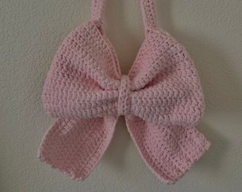 Sac noeud - Coquette rose - Crochet