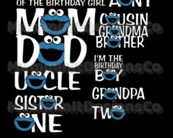 Download Cookie Monster 1st Birthday Svg Etsy