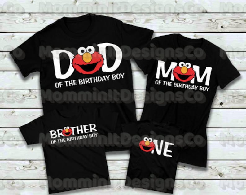 Elmo Birthday Shirts Sesame Street 