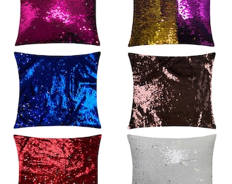 Magic sequin mermaid reversible two tone Cushion Covers, Decorative sequence glitter covers for home sofa cushion