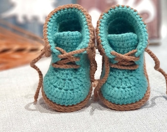 Crochet Baby Boot Pattern: Combat Style, 0-12 Months (PDF Pattern)