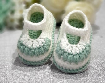 Patron de sandales pour bébé au crochet, chaussures à point bouffant (Patron PDF)