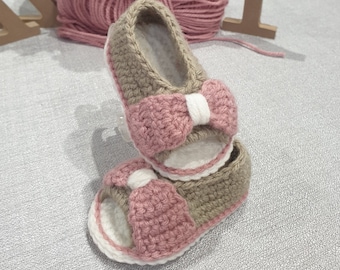 Crochet Baby Sandals Pattern: Peep Toe Shoes, 4 Sizes (PDF Pattern)