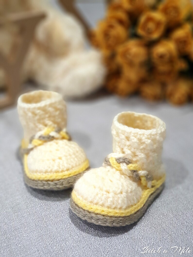 Baby boot cute CROCHET PATTERN Baby Crochet Shoes for girls this crochet baby boot pattern comes in 4 sizes 0-12 months