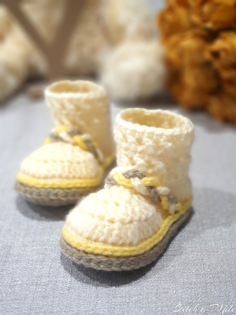 Baby boot cute CROCHET PATTERN Baby Crochet Shoes for girls this crochet baby boot pattern comes in 4 sizes 0-12 months