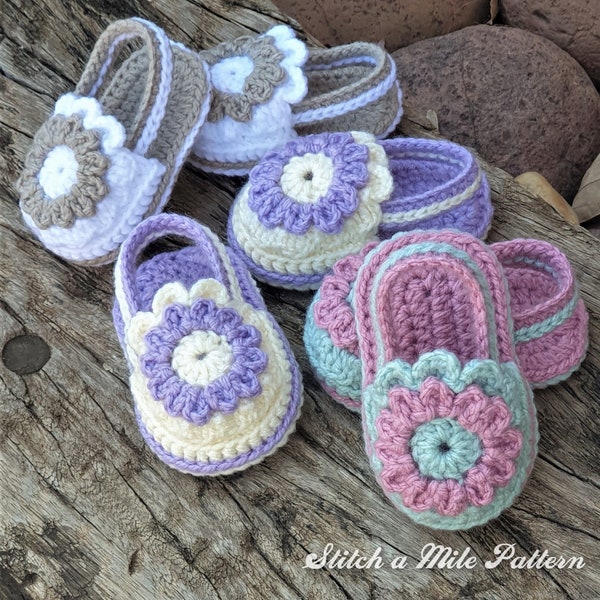 Baby booties crochet pattern for baby girl sandals,crochet baby shoes pattern in 4 sizes from 0-12m,Instant download pdf, Expecting mom gift