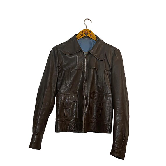 70's Leather Zipper Jacket