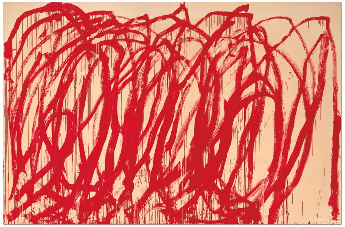 Cy Twombly 'Untitled' Red Fine art print Various Etsy