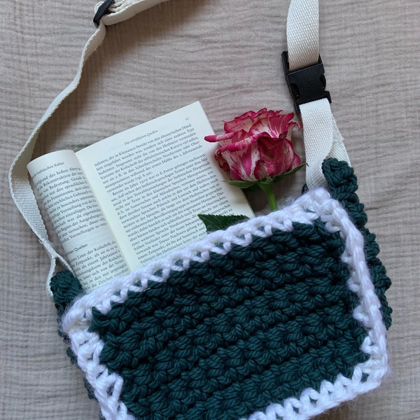 Petrol Crossbody Crochet Shoulder Bag