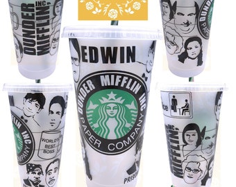 The Office Cup | Dunder Mifflin Cup | The Office Tumbler | Michael Scott | Dwight Schrute | Custom Office Cup | The Office Starbucks Cup