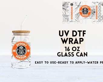 UV DTF Horror, Horror, Horror Wrap, Spooky Season, UV Dtf Wrap, Ready to Apply, Permanent Adhesive, Waterproof, Dtf Transfer, Cup Wrap
