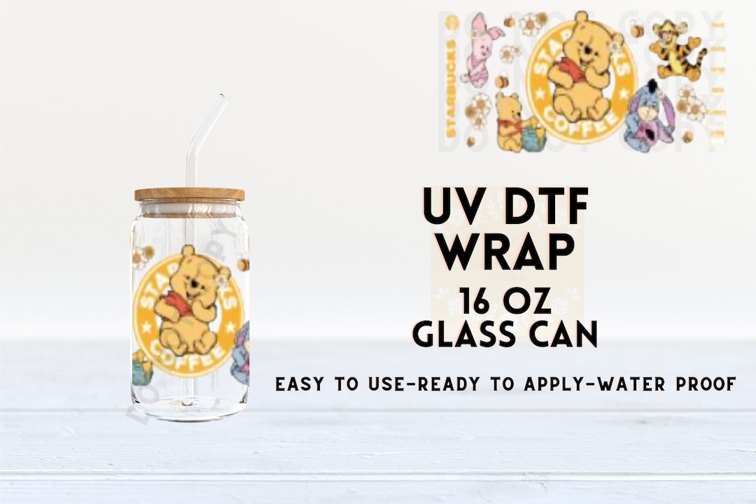 UV DTF Wrap, Winnie the Pooh Wrap, Winnie Uv Dtf Wrap, UV Dtf Wrap, Ready to Apply, Permanent