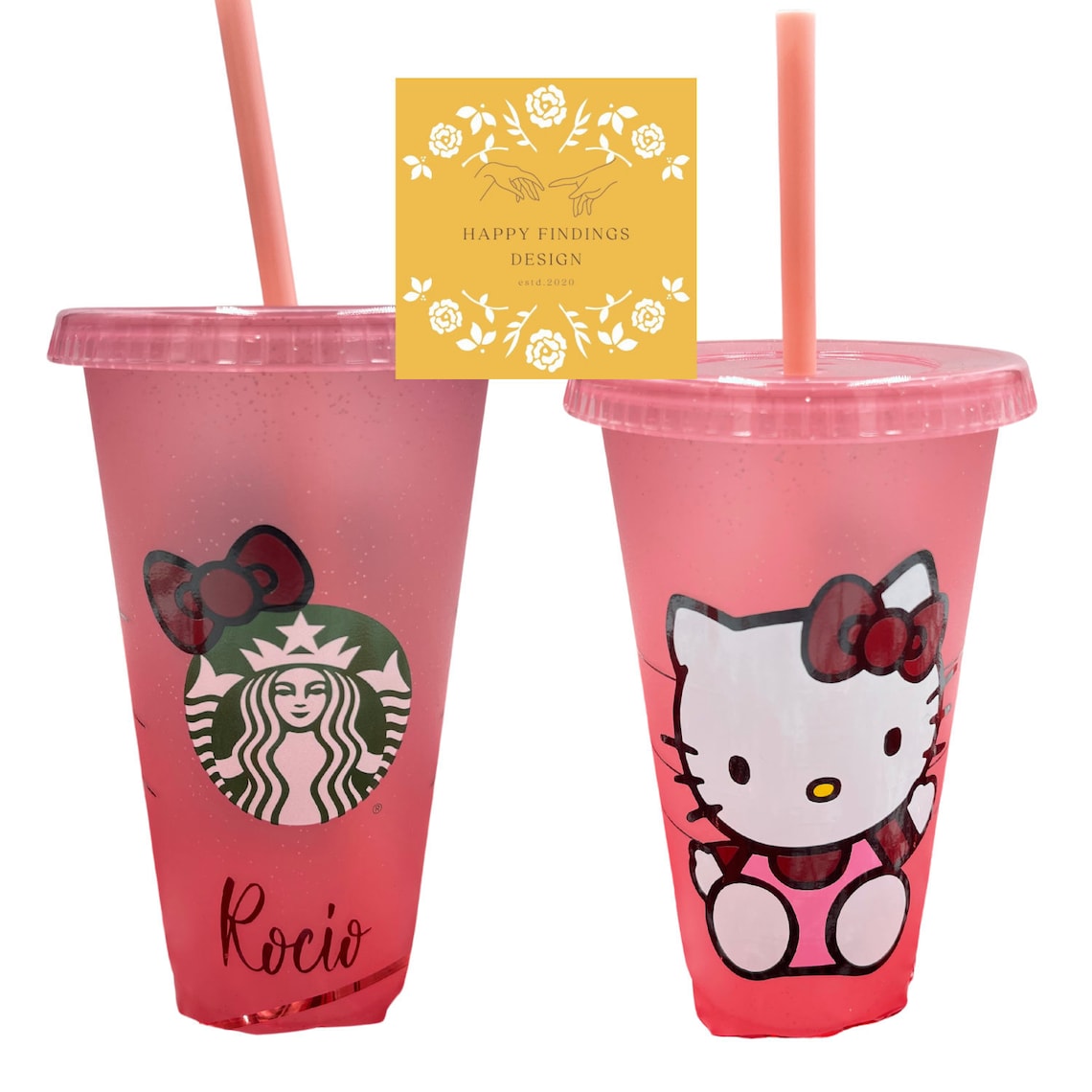 Hello Kitty Starbucks Cup Hello Kitty Venti Starbucks Cup Etsy