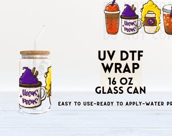 UV DTF Horror, Witch Wrap, Pocus Wrap, UV Dtf Wrap, Ready to Apply, Permanent Adhesive, Waterproof, Dtf Transfer, Cup Wrap