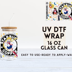 UV DTF Wrap, Sailor Wrap, Anime uv dtf wrap, Anime Wrap, UV Dtf Wrap, Ready to Apply, Permanent Adhesive, Waterproof, Dtf Transfer, Cup Wrap