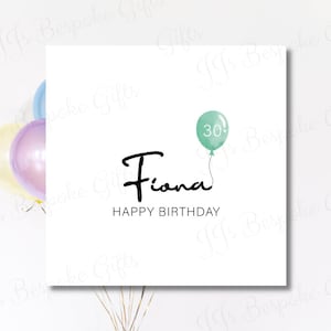 Carte d'anniversaire ballon | Joyeux anniversaire | Carte pour elle | Carte pour lui | Carte de voeux | Célébrer
