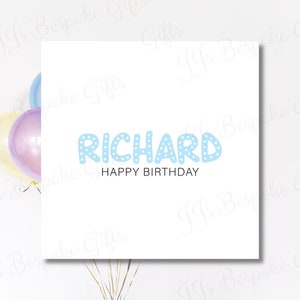 Biglietto di compleanno a pois/buon compleanno/biglietto per lei/biglietto per lui/biglietto d'auguri/festeggiare