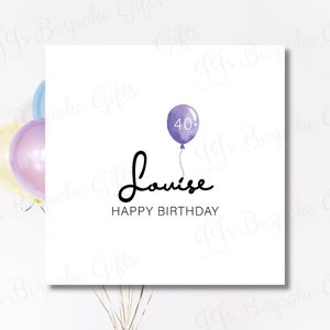 Biglietto di compleanno con palloncino/buon compleanno/biglietto per lei/biglietto per lui/biglietto d'auguri/festeggiare