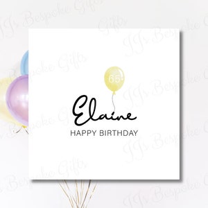 Ballon verjaardagskaart | Gelukkige verjaardag | Kaart voor haar | Kaart voor hem | Wenskaart | Vieren