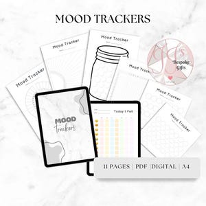 Mood Tracker Printable Bundle | Habit Trackers | Mood Trackers | Trackers | Printable Planner