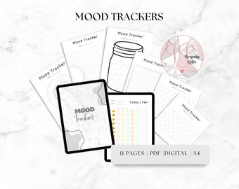 Mood Tracker Printable Bundle | Habit Trackers | Mood Trackers | Trackers | Printable Planner
