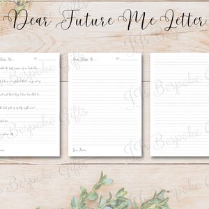 Lieber Zukunft Self Letter Printable | Future Self Letter | Positivitäts-Buchstabe | A4 PDF druckbare Active