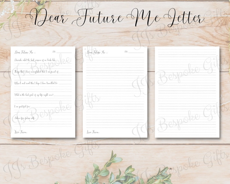 Future Self Text Dear Future Self Letter Printable Future Self Letter - Etsy