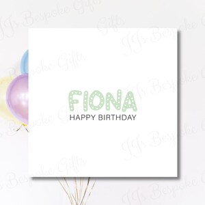 Biglietto di compleanno a pois/buon compleanno/biglietto per lei/biglietto per lui/biglietto d'auguri/festeggiare