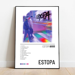 Set de 2 Pósters Estopa – Álbum + Frase Personalizada – Arte Digital para Imprimir – Música Española