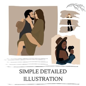 Simple detailed, custom illustration, family portrait, personalized graphic, couple drawing, gift ideas - DIGITAL FILES ONLY