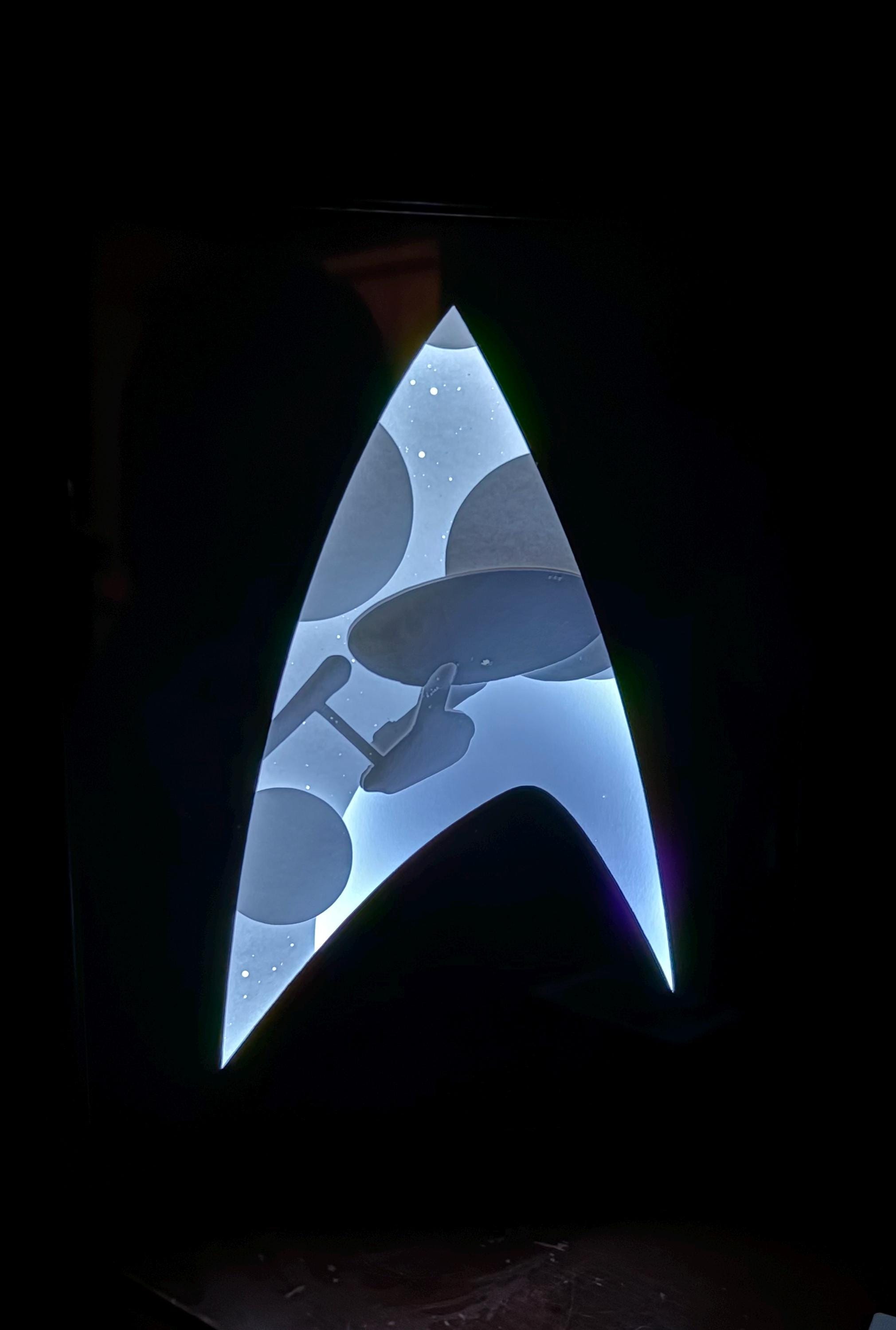 To Boldly Go DIY Lightbox Digital Template. Paper craft Shadow Box PNG files for Cricut cutting machine
