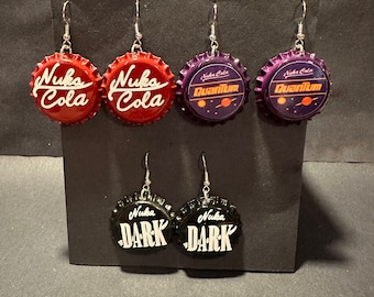 Nuka Cola Bottle Cap Earrings