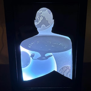 Modèle numérique DIY Lightbox. Fichiers créatifs en papier Shadow Box PNG pour machine de découpe Cricut