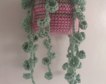 Eucalipto en maceta, planta falsa para decoración del hogar, planta de crochet