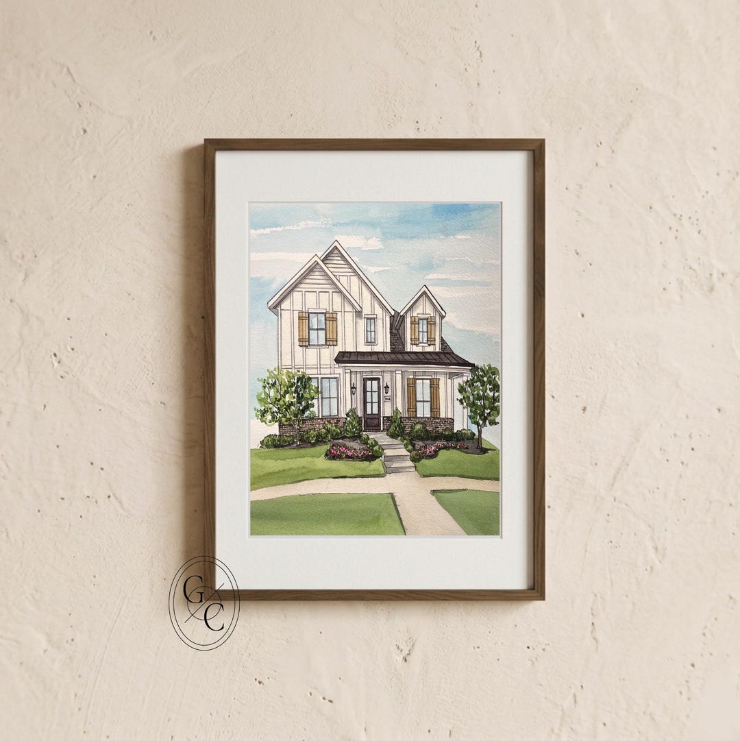 Custom Watercolor House Portrait: Personalized Home Painting - Etsy