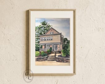 Custom Watercolor House Painting