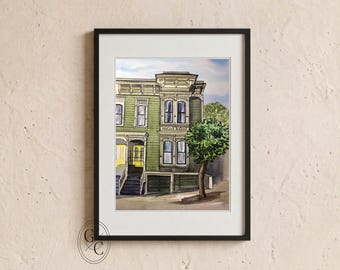 Custom Watercolor House Portrait: Personalized Home Painting