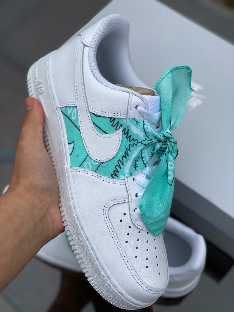 Custom Nike Air Force 1's Bandana Custom Nike Air Force Etsy