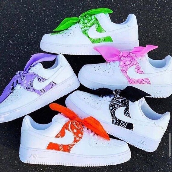 air force 1 bandana shoes
