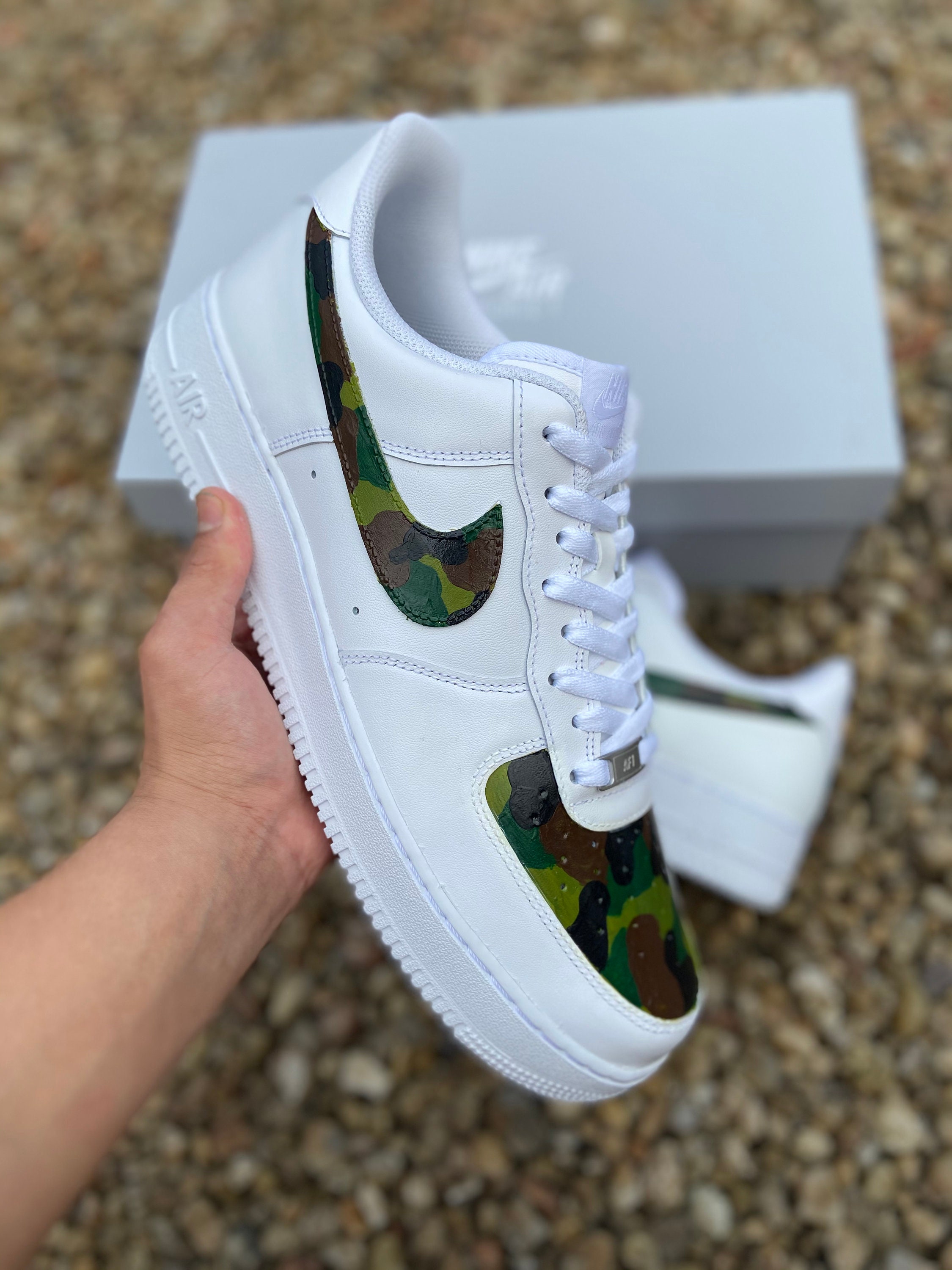 Custom Nike Air Force 1's Military Camo 