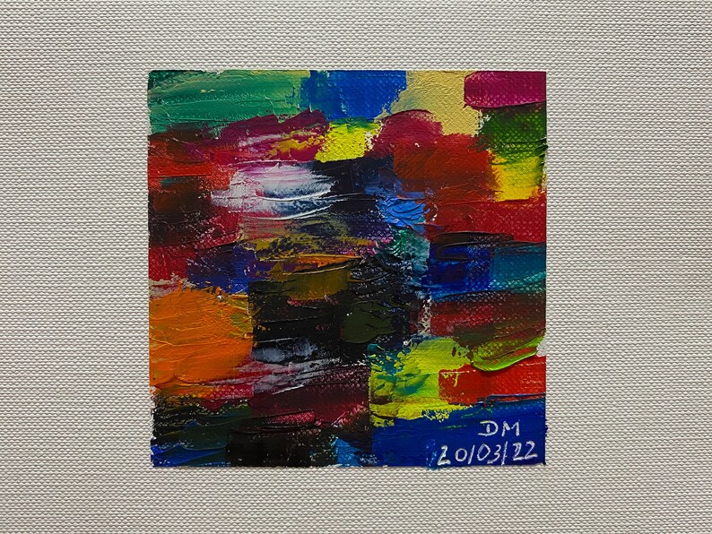Oil Painting Abstract  03/20/2022  Quadrata series  image 1