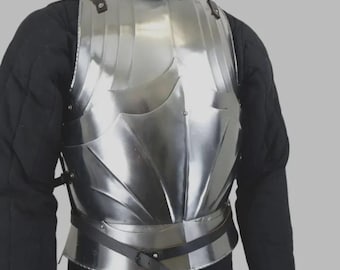 Mittelalterliche Ritter Gotische Kürass Rüstung Krieger Ritter Rüstung Stahl Brustplatte Gotische Kürass Rüstung Vorne Rückenplatte Set