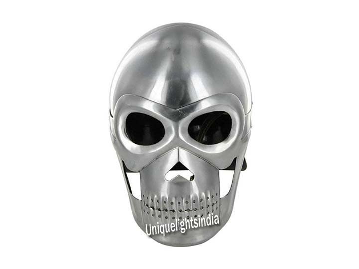 Knight Medieval Skull helmet SCA Halloween Crusader Armor Ghost Skull Helmet 